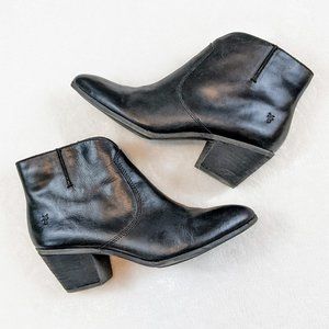 FRYE Leather Booties - Judith Seam Booties black